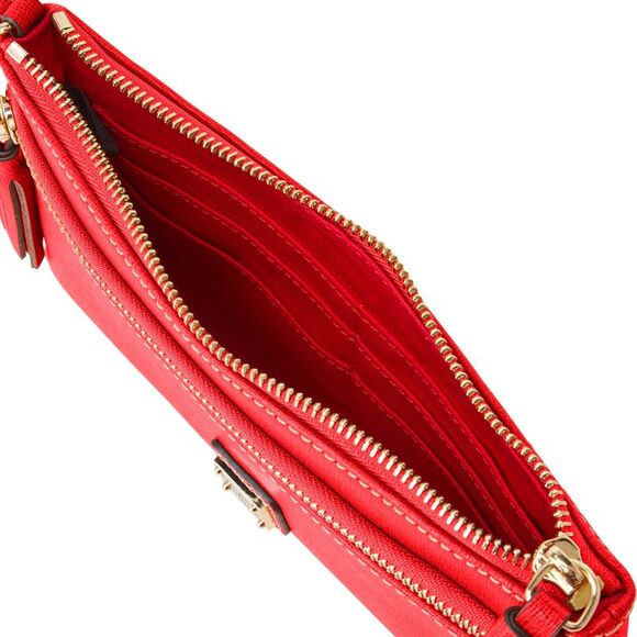 Dooney & Bourke Saffiano Double Zip Wristlet - Tomato - Picture 3 of 3